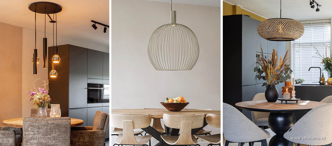Inspiratie: Lampen voor boven een ronde eettafel